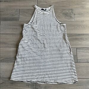 knot sisters Black & White Striped Racerback Tank